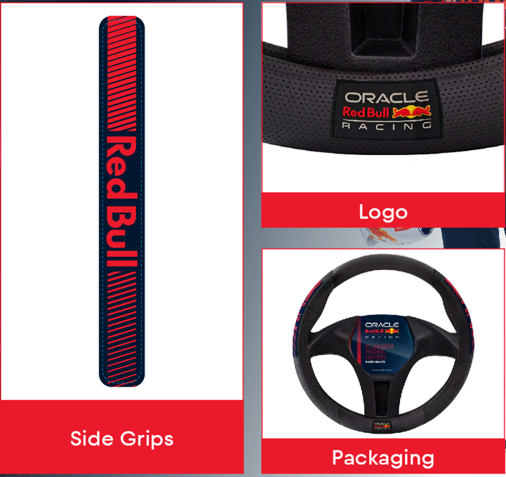 Red Bull Racing Steering Wheel Cover Black/Red 03