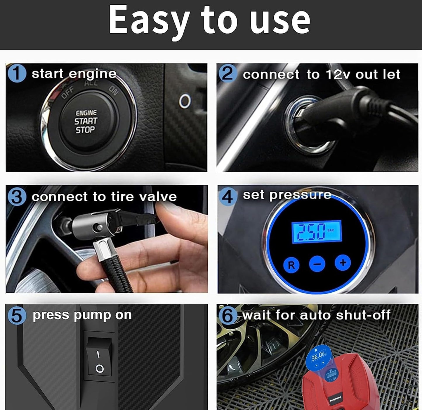 Bergmann STRIKER Digital Tyre Inflator