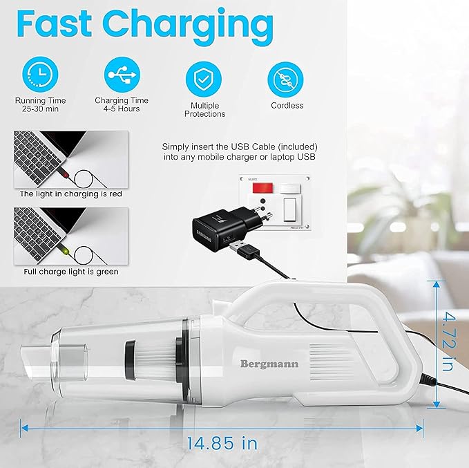 Bergmann VECTOR Cordless Car Vacuum Cleaner