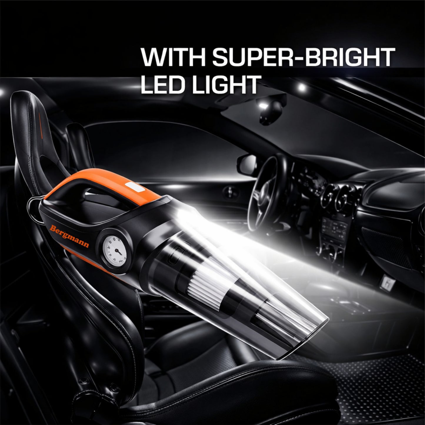 Bergmann CYCLONIC 2-in-1 Car Vacuum & Inflator